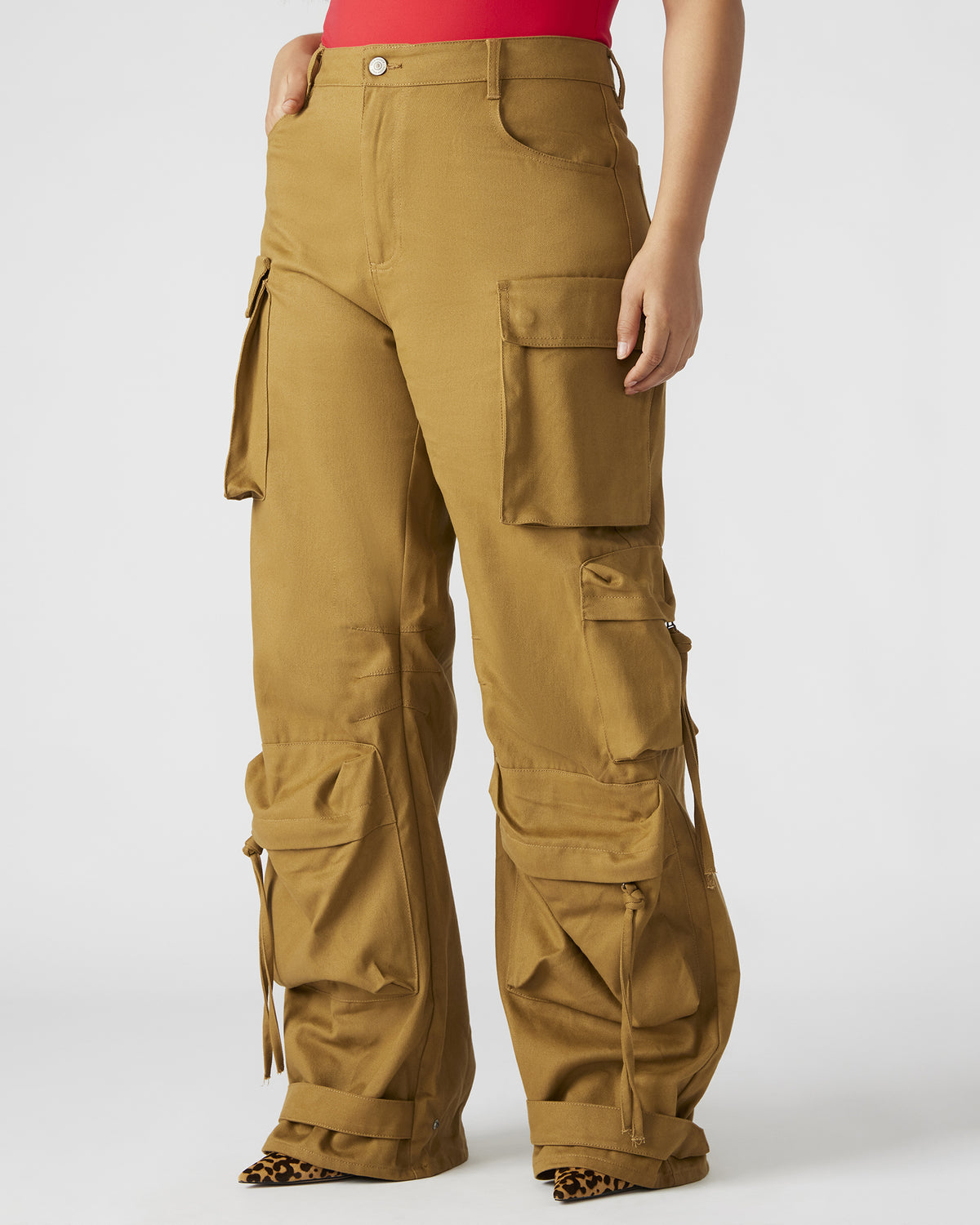Steve Madden DUO Khaki Women's Utility Cargo Pants