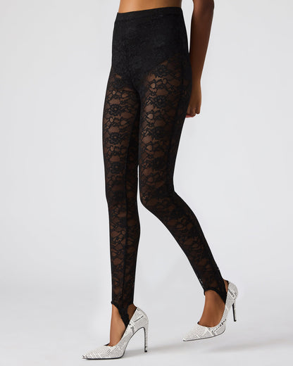 Steve Madden SANDRINE Black Lace Mesh Women's Pant