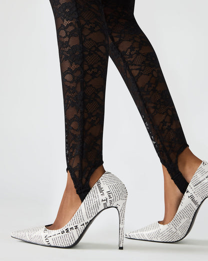 Steve Madden SANDRINE Black Lace Mesh Women's Pant