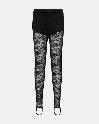 Steve Madden SANDRINE Black Lace Mesh Women's Pant