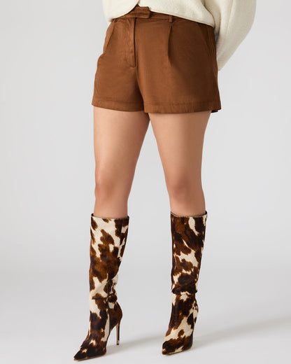 Steve Madden IMELDA Chicory Coffee Faux-Suede Trouser Women's Shorts