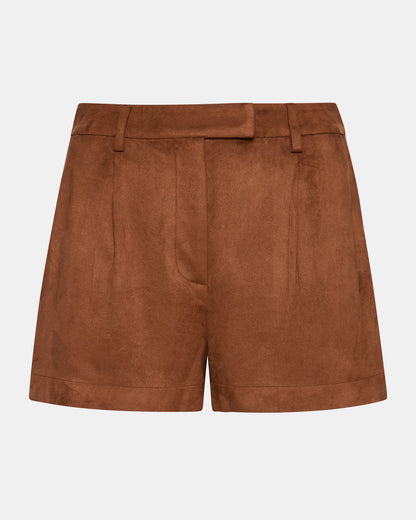 Steve Madden IMELDA Chicory Coffee Faux-Suede Trouser Women's Shorts