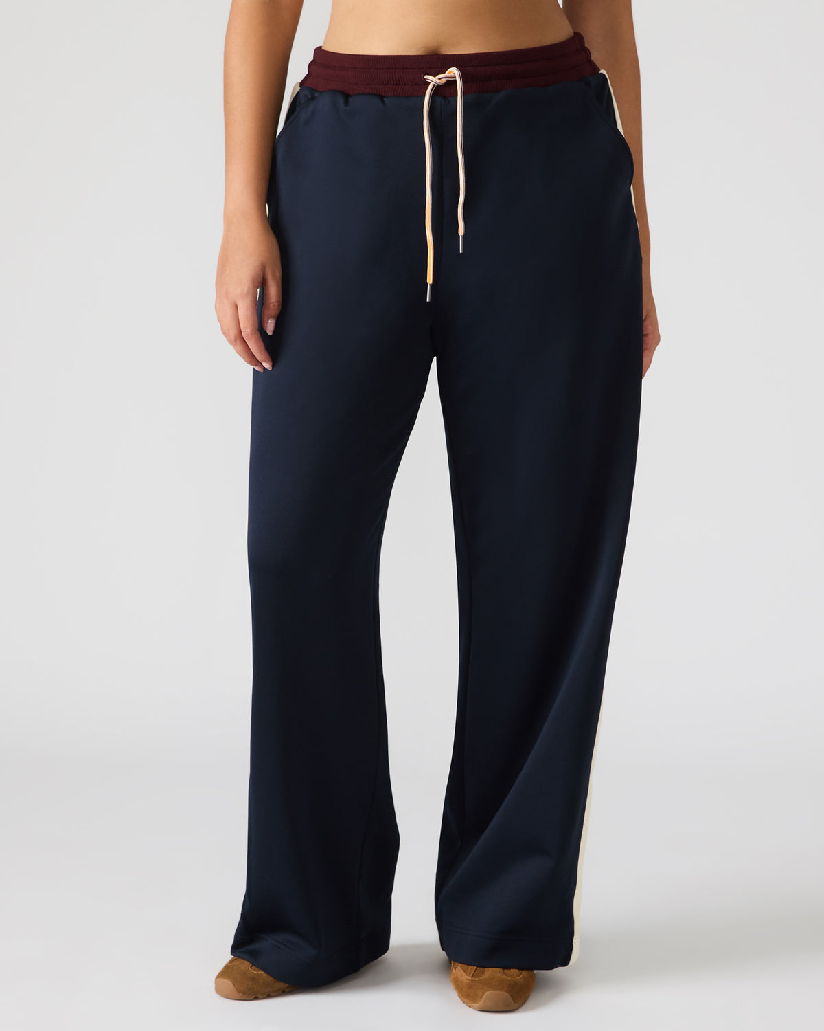 Steve Madden DAISY Midnight Athletic Tie-Front Matching Set Women's Pants