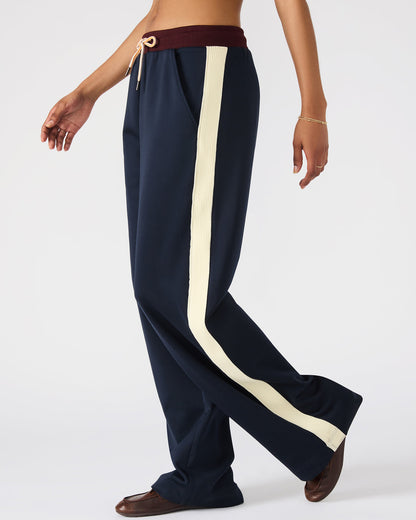 Steve Madden DAISY Midnight Athletic Tie-Front Matching Set Women's Pants
