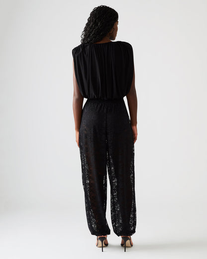 Steve Madden ALARA Black Lace Mesh Overlay Women's Pant