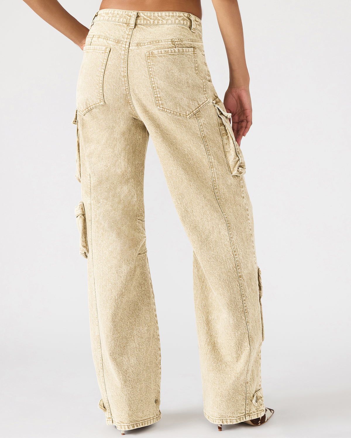Steve Madden DUO Cafe Au Lait Women's Utility Cargo Pants