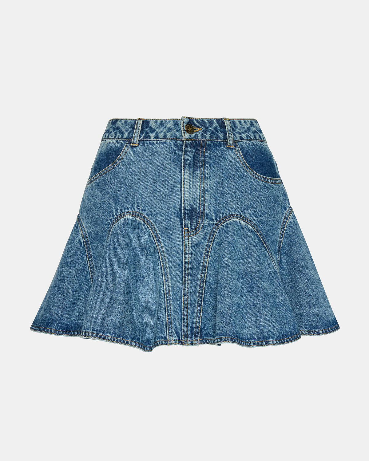 Steve Madden MELANY Forever Blue Denim Pleated Mini Women's Skirt
