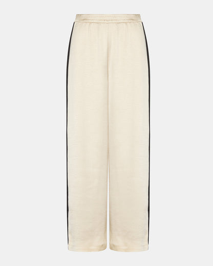 Steve Madden MOXIE Cream Pull-On Contrast Panel Straight Leg Women's Pant