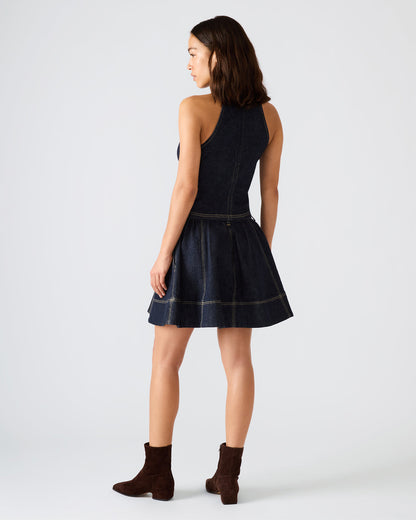 Steve Madden SLOAN Ink Denim Flowy Mini Women's Skirt