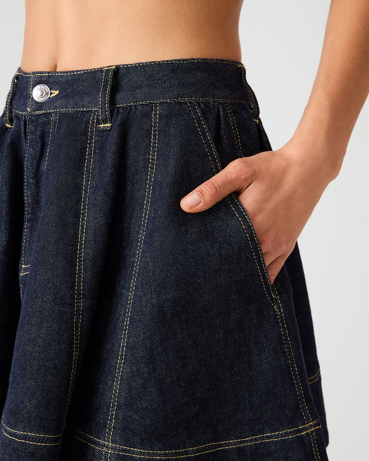 Steve Madden SLOAN Ink Denim Flowy Mini Women's Skirt