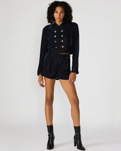 Steve Madden MINNETTA Indigo Haze Velvet Women's Shorts
