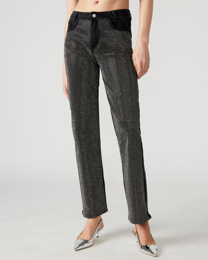 Steve Madden JESSE Black Women's Rhinestone Studded Jeans