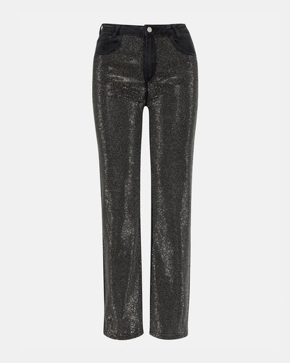 Steve Madden JESSE Black Women's Rhinestone Studded Jeans