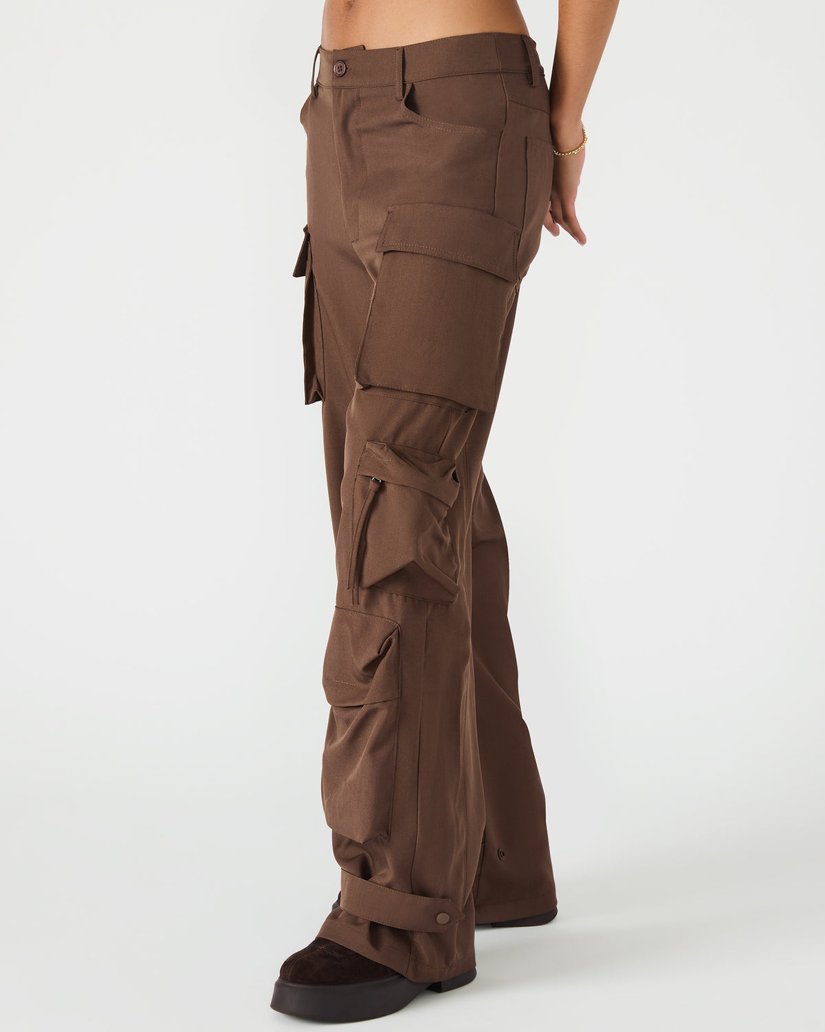Steve Madden DUO Chocolate Women's Utility Cargo Pants
