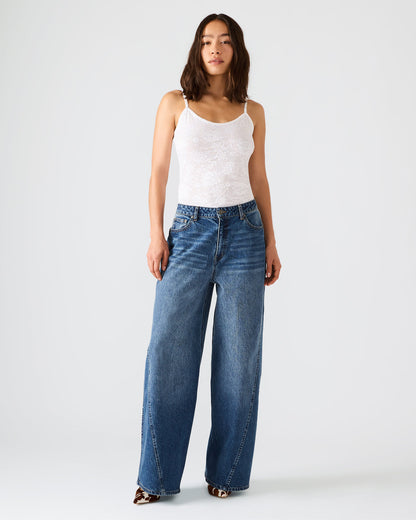 Steve Madden RORI Dark Navy Straight-Leg Denim Women's Bottoms