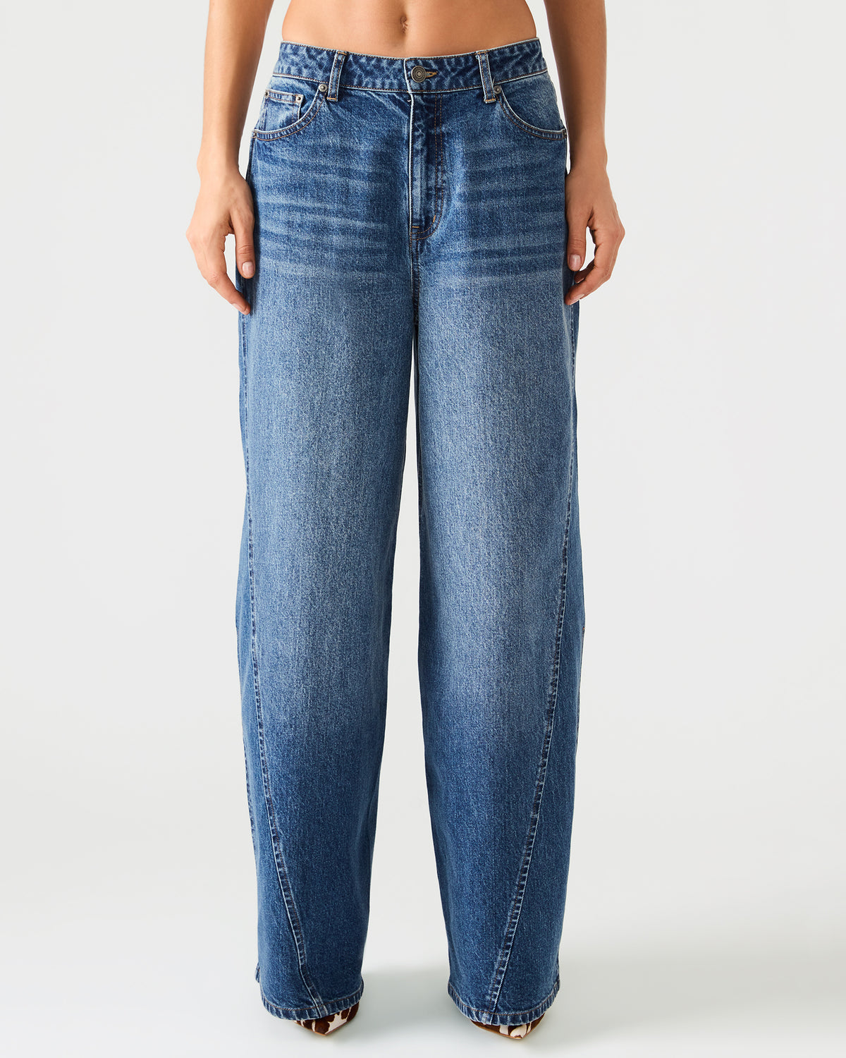 Steve Madden RORI Dark Navy Straight-Leg Denim Women's Bottoms