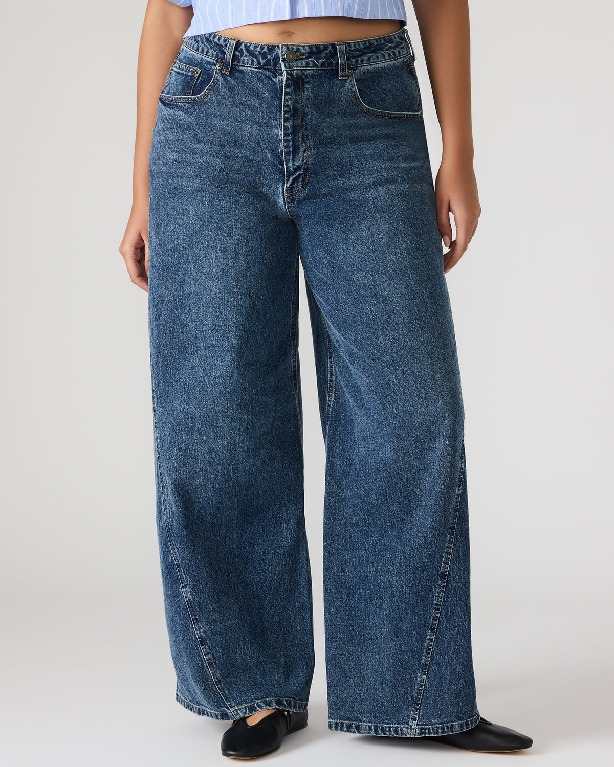 Steve Madden RORI Dark Navy Straight-Leg Denim Women's Bottoms