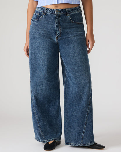 Steve Madden RORI Dark Navy Straight-Leg Denim Women's Bottoms