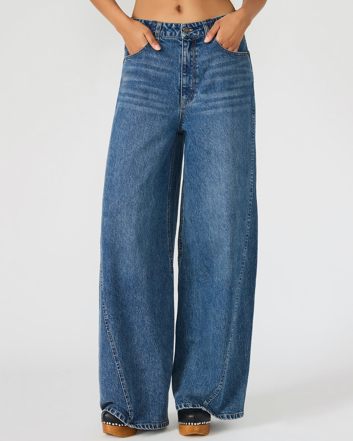 Steve Madden MELLIE Midnight Blue Denim Wide-Leg Women's Jeans