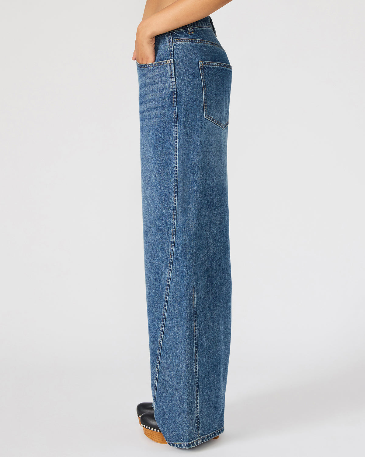 Steve Madden MELLIE Midnight Blue Denim Wide-Leg Women's Jeans