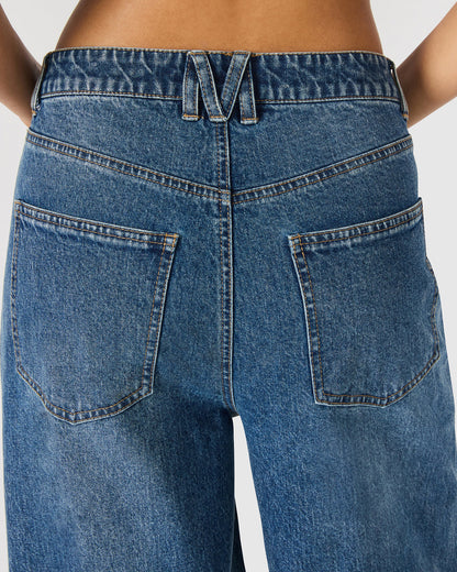 Steve Madden MELLIE Midnight Blue Denim Wide-Leg Women's Jeans