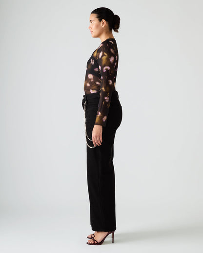Steve Madden SWIFT Black Wide-Leg Denim Chain Women's Jean