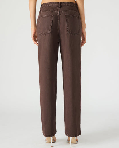Steve Madden TAYLOR Jean Cocoa Brown Women's Cutout Jeans
