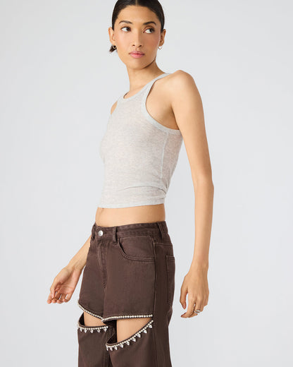Steve Madden TAYLOR Jean Cocoa Brown Women's Cutout Jeans