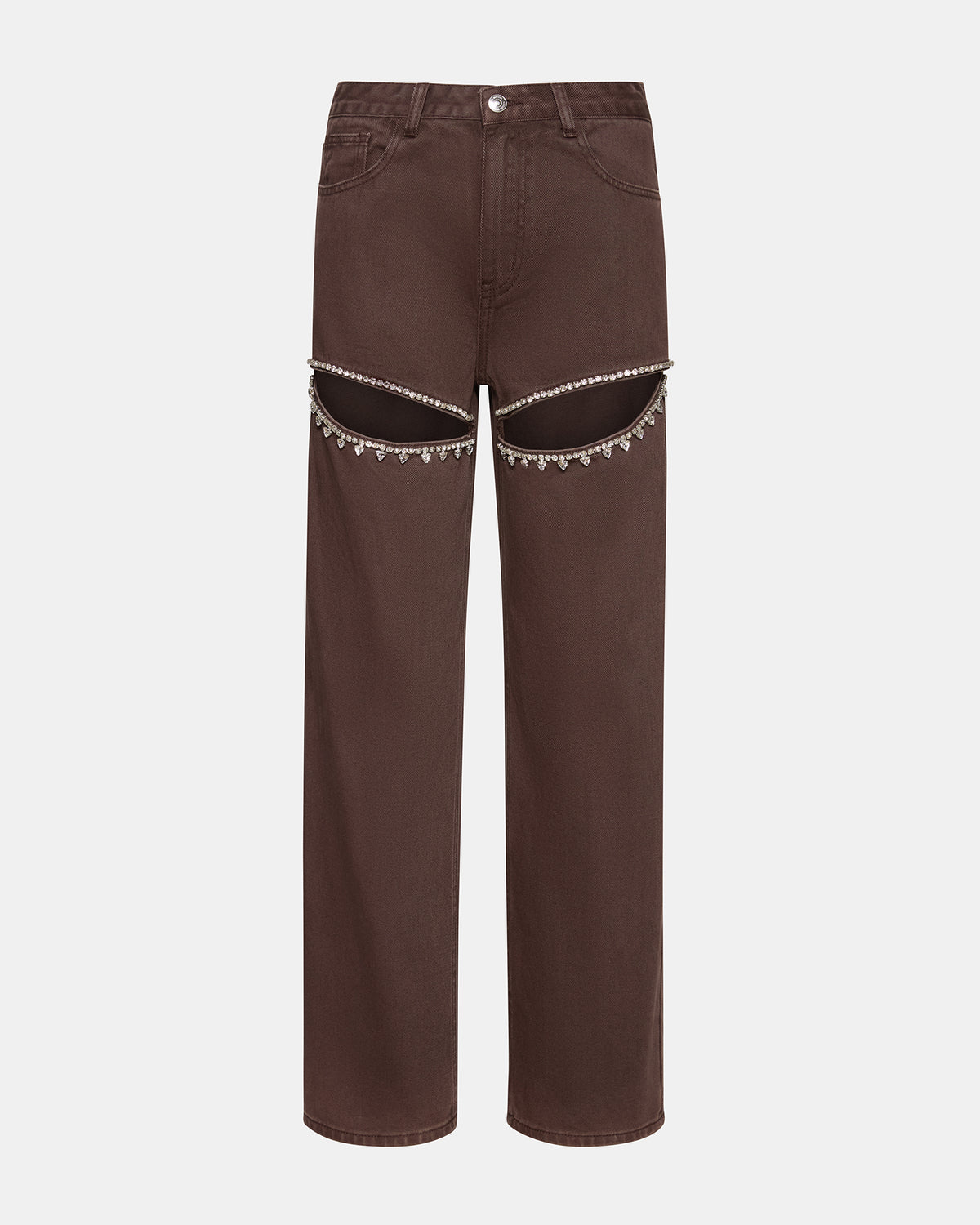 Steve Madden TAYLOR Jean Cocoa Brown Women's Cutout Jeans