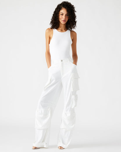Steve Madden DUO White Sequin Women's Utility Cargo Pants