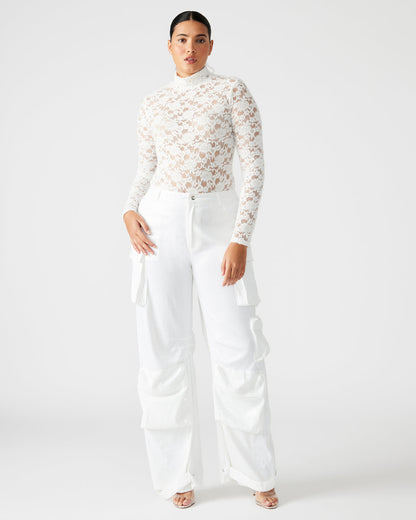 Steve Madden DUO White Sequin Women's Utility Cargo Pants