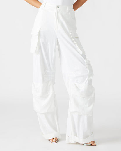 Steve Madden DUO White Sequin Women's Utility Cargo Pants