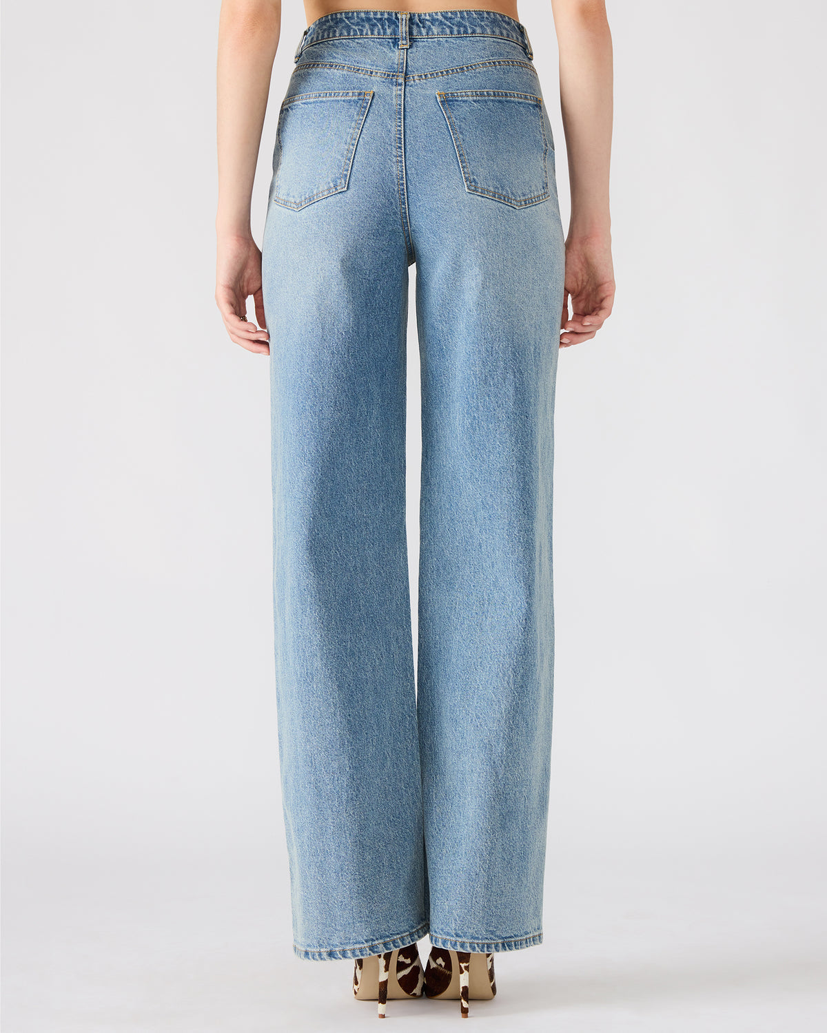 Steve Madden GERALDINE Forever Blue Denim Straight-Leg Women's Jeans
