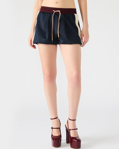 Steve Madden DAISY Midnight Athletic Tie-Front Matching Set Women's Shorts
