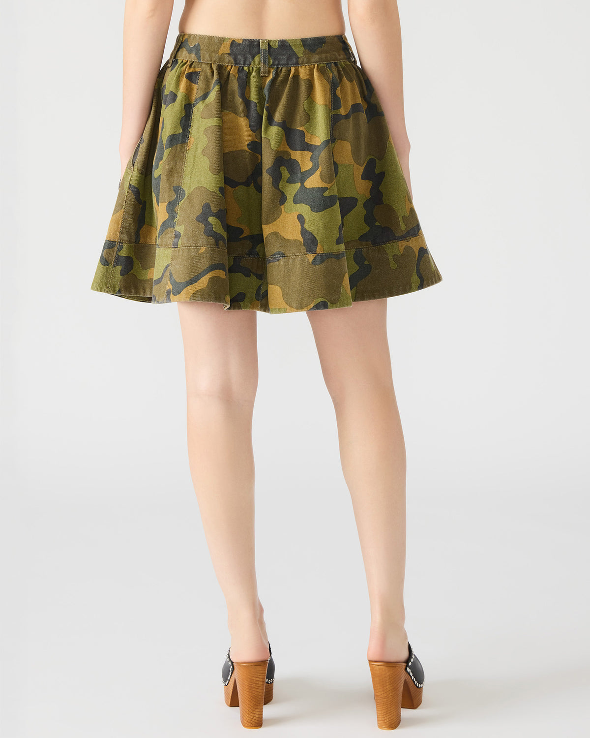 Steve Madden SLOAN Camouflage Mini Denim A-Line Women's Skirt