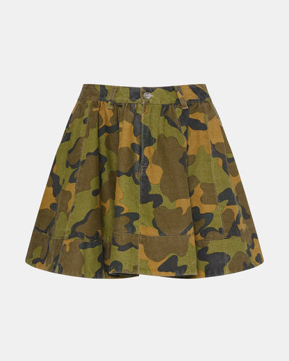 Steve Madden SLOAN Camouflage Mini Denim A-Line Women's Skirt