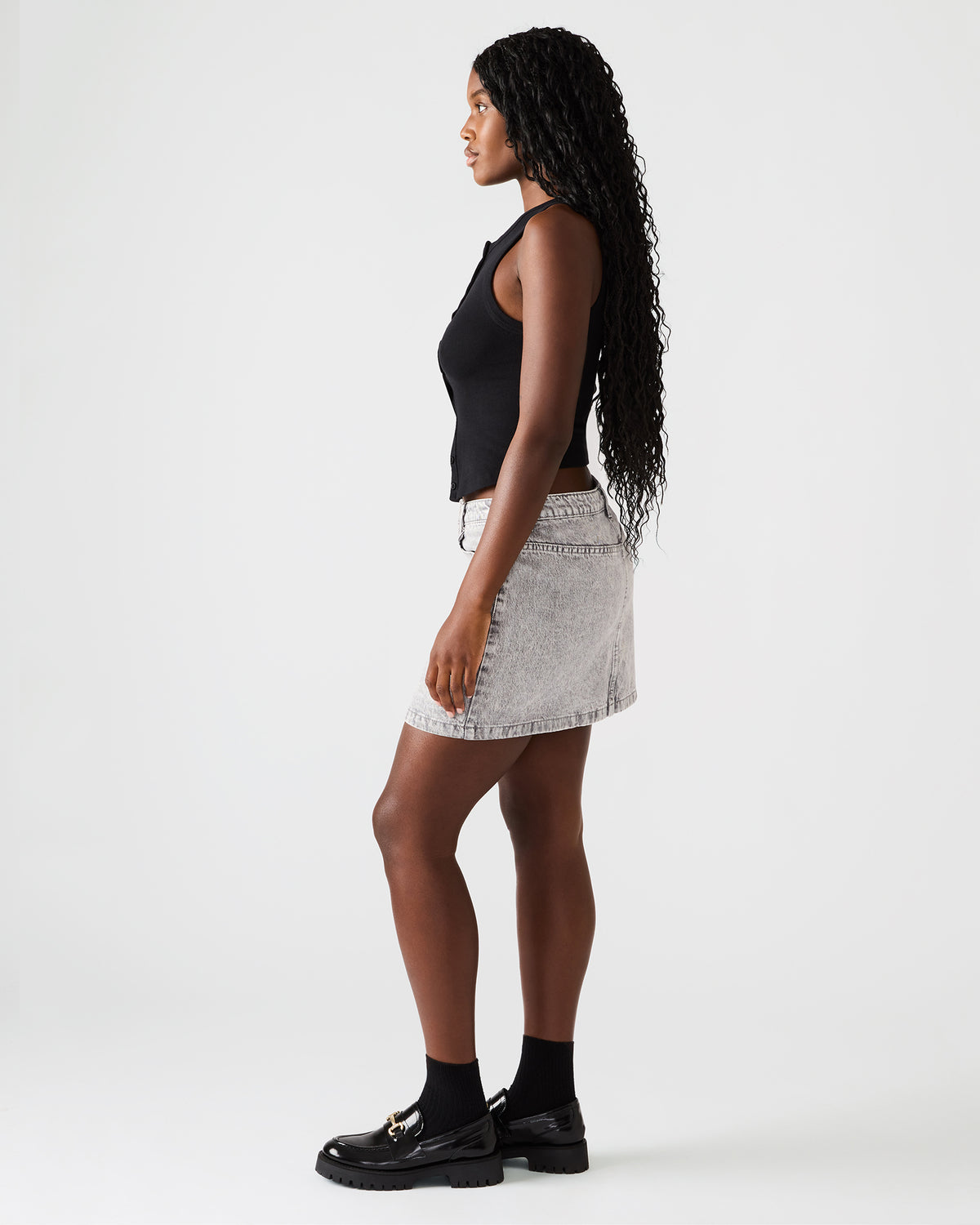 Steve Madden BECK Silver Women's Skirt