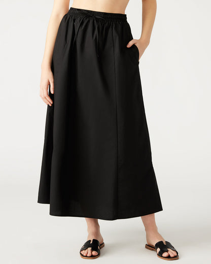 Steve Madden SUNNY Skirt Black | Women's A-Line Maxi Skirt