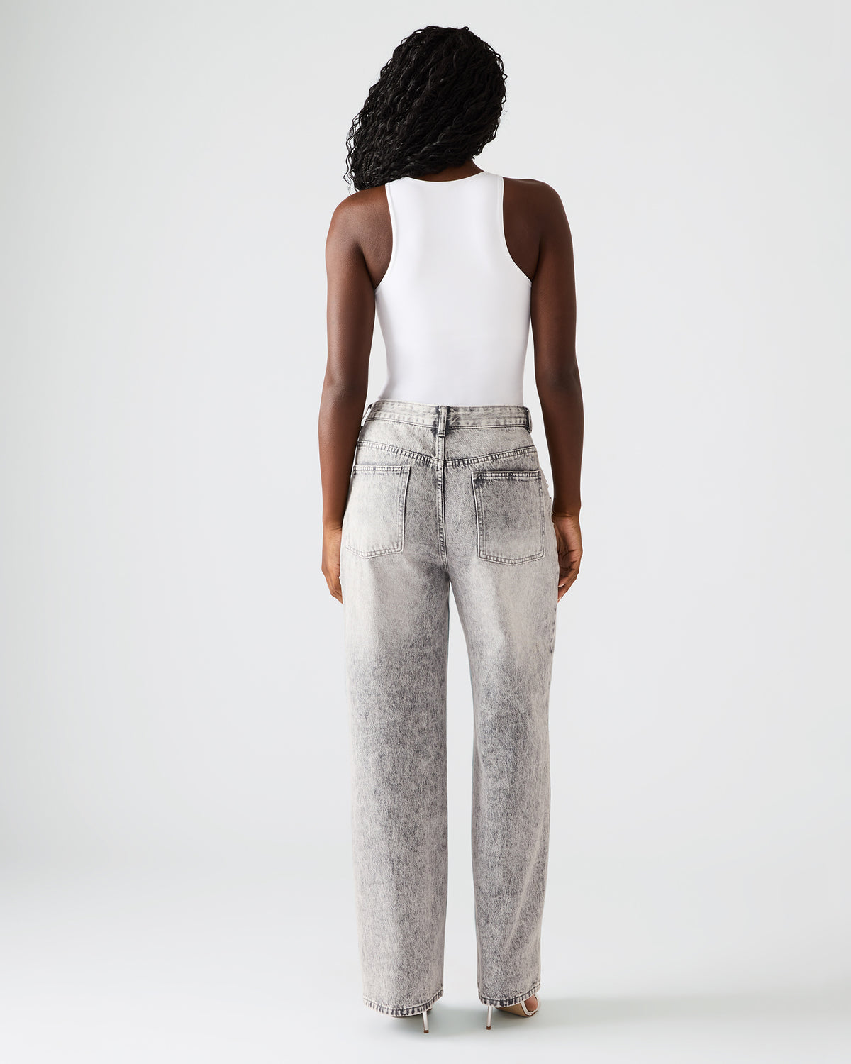 Steve Madden ERAS Fog Rhinestone Embellised Straight-Leg Denim Women's Jeans