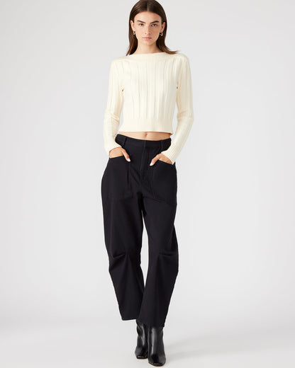 Steve Madden HANIEL Black Women's Barrel Leg Pant