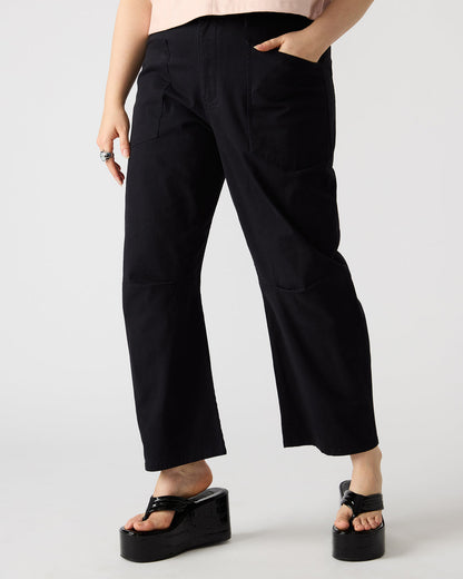 Steve Madden HANIEL Black Women's Barrel Leg Pant