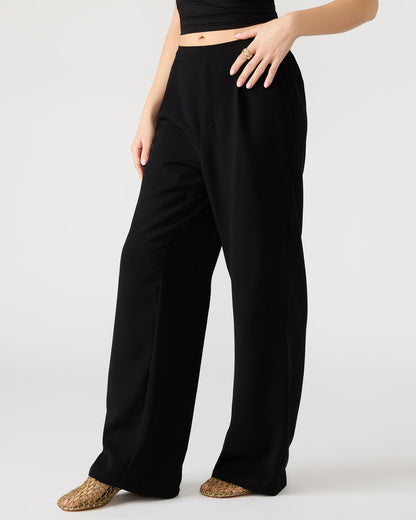 Steve Madden PAYTON Pant Black | Women's Wide Leg Trousers