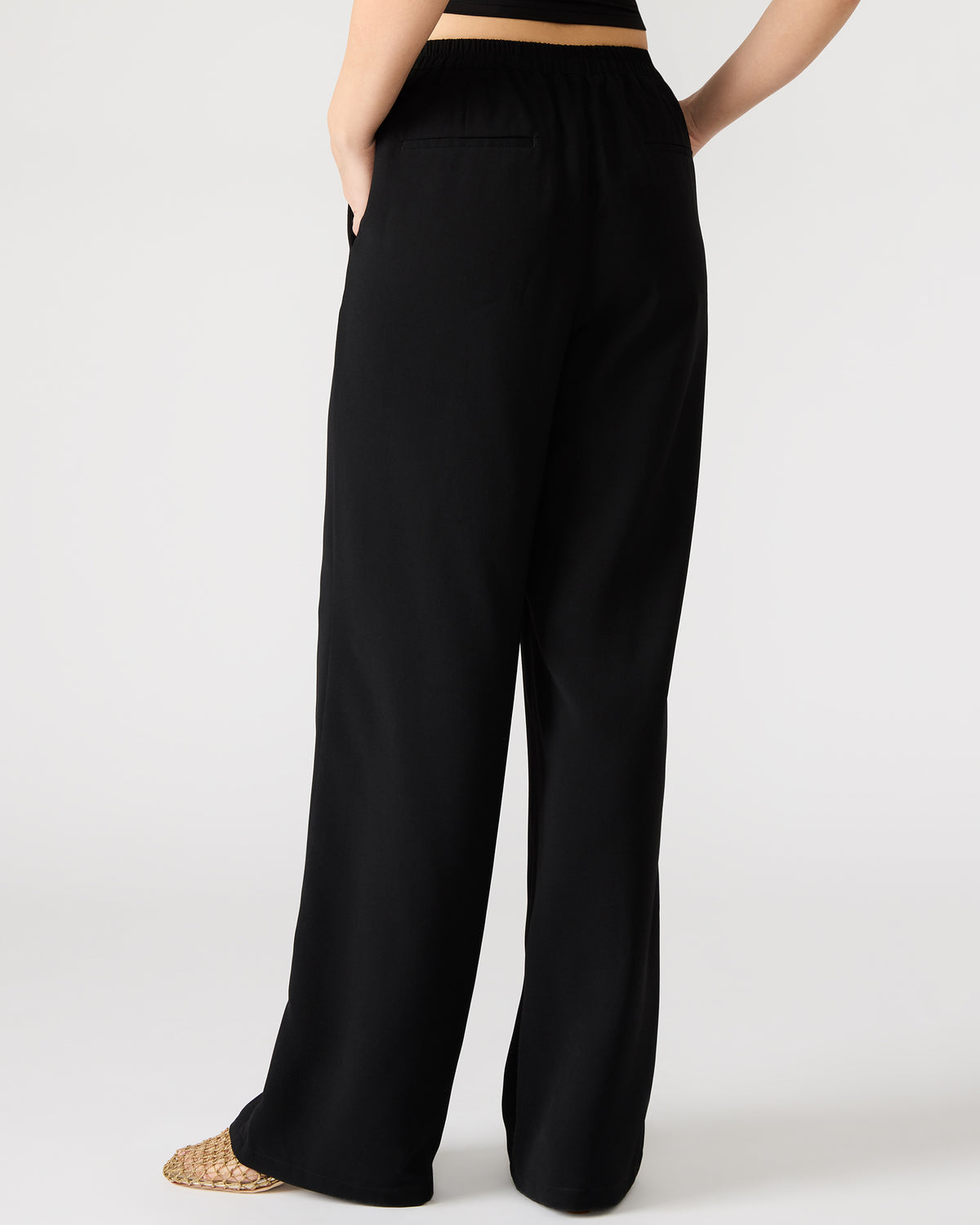Steve Madden PAYTON Pant Black | Women's Wide Leg Trousers