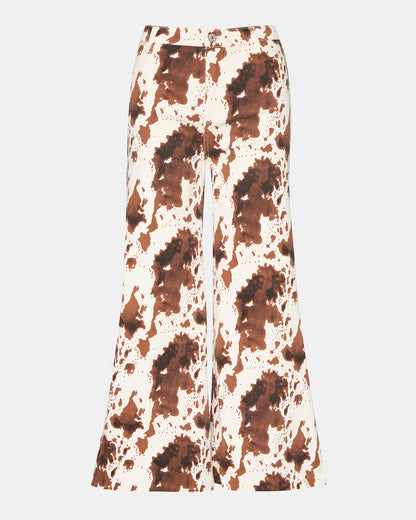 Steve Madden HARLI Brown Cow Print High-Rise Denim Women's Jean
