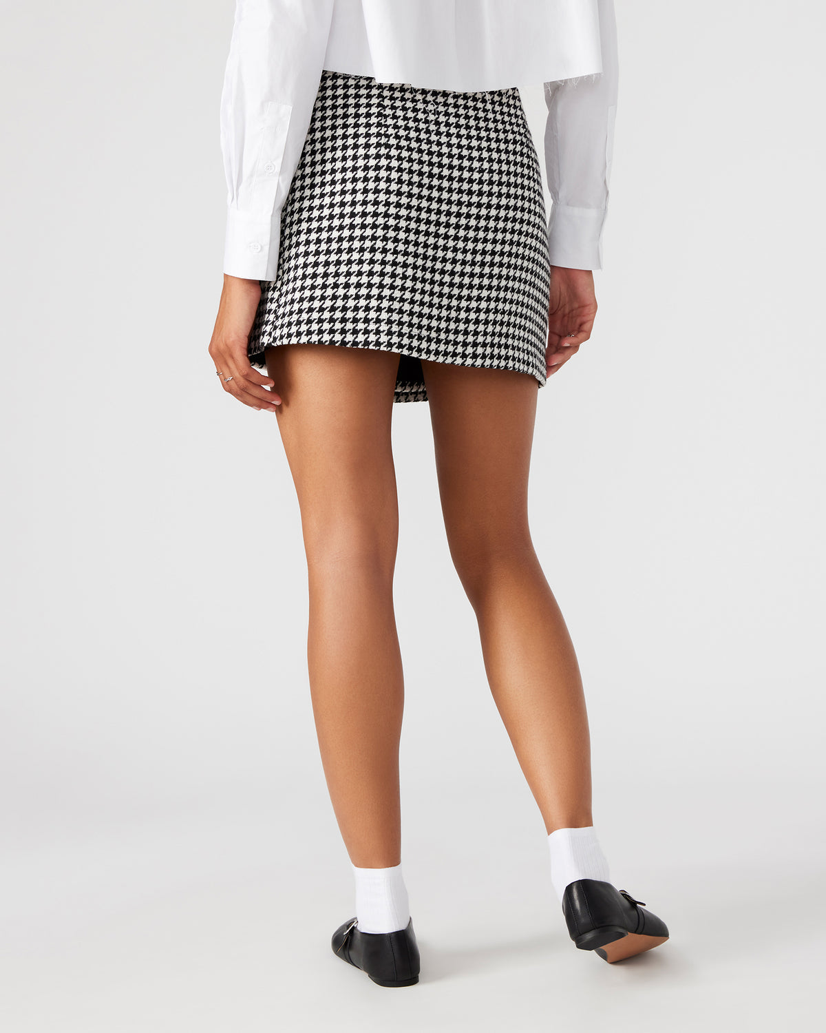 Steve Madden LEON Black/White Women's Wrap Mini Skirt