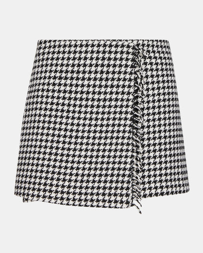 Steve Madden LEON Black/White Women's Wrap Mini Skirt
