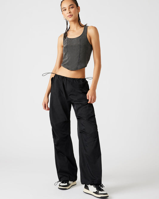 Steve Madden PIA Parachute Pant Black | Women's Adjustable Pants