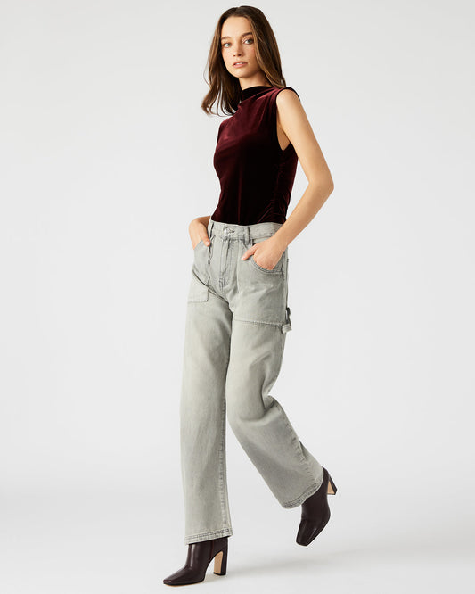 Steve Madden HANSEN Pant Light Grey | Women's Barrel Leg Pants