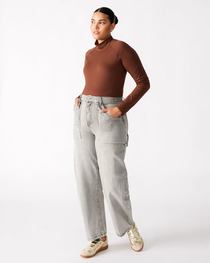 Steve Madden HANSEN Pant Light Grey | Women's Barrel Leg Pants
