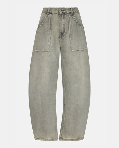 Steve Madden HANSEN Pant Light Grey | Women's Barrel Leg Pants
